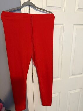 SHEIN Bright Red Ribbed Crop Top